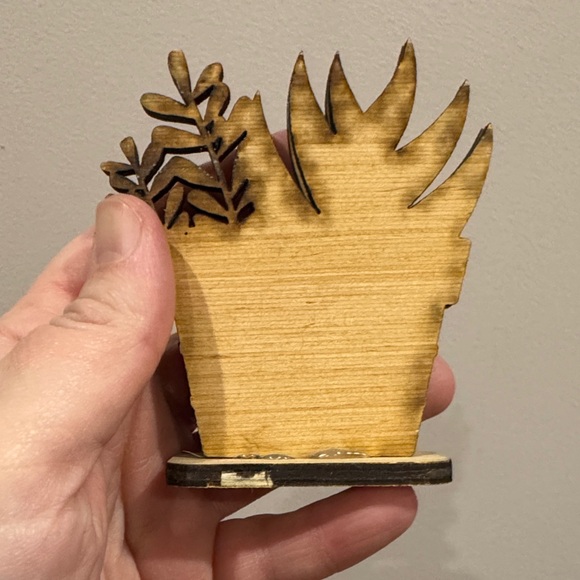 Decorative Wooden Plant Set - Picture 11 of 11